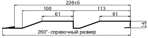 Фото: Сайдинг МП СК-14х226 (ПЭ-01-7024-0.4±0.08мм) в Чехове