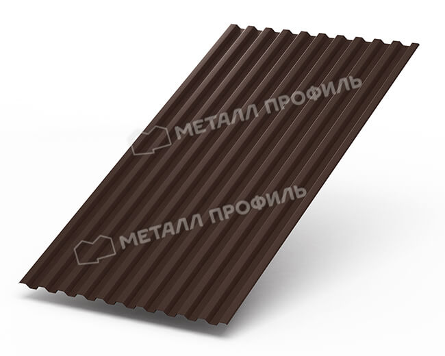 Профнастил С21 х 1000 - B (Steelmatt-20-8017-0.4±0.08мм) в Чехове