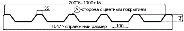 Фото: Профнастил С44 х 1000 - A (ПЭ-01-1014-0.45) в Чехове