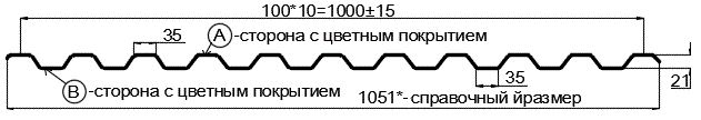 Фото: Профнастил С21 х 1000 - A (ECOSTEEL_MA_Д-12-Античный Дуб-0.45) в Чехове