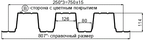 Фото: Профнастил Н114 х 750 - B (ПЭ-01-8017-1) в Чехове