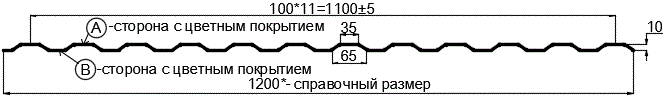 Фото: Профнастил МП10 х 1100 - A (ECOSTEEL_MA_Д-12-Античный Дуб-0.45) в Чехове