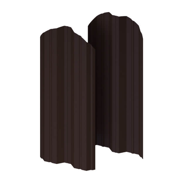 Штакетник металлический МП М-111-О (VALORI-20-DarkBrown\Color-0.5).
