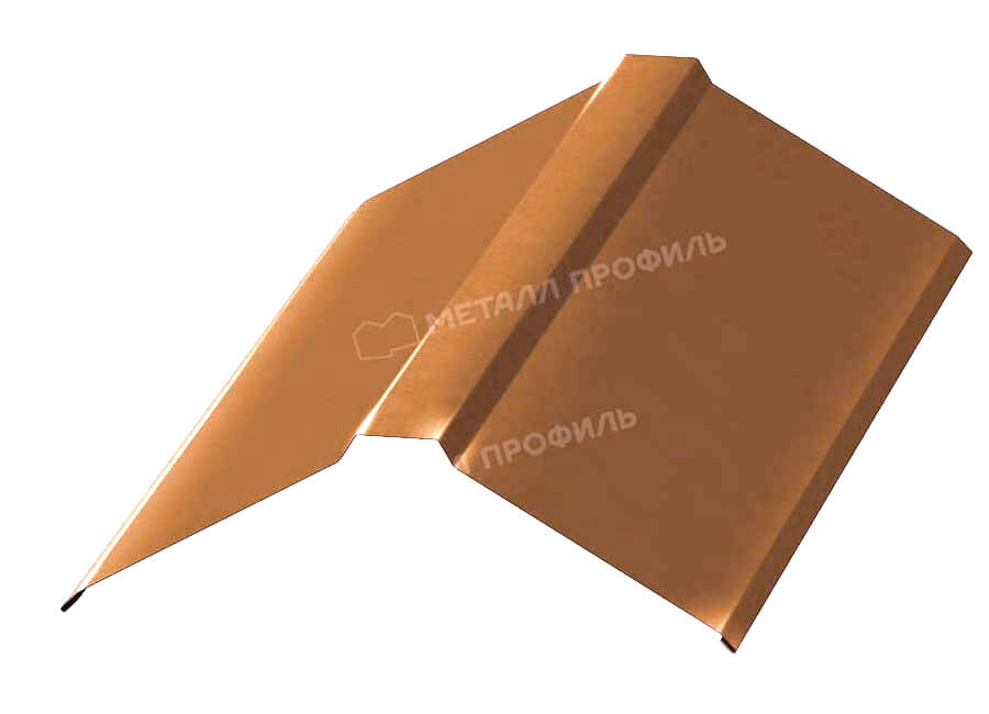 Планка конька плоского 120х120х2000 (AGNETA-20-Copper\Copper-0.5)