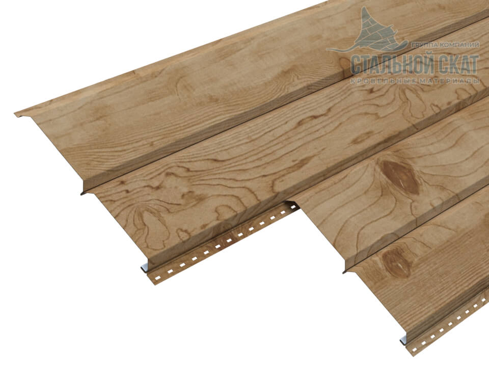 Сайдинг Lбрус-15х240 (ECOSTEEL-01-Сосна-0.5)