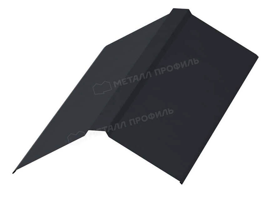 Планка конька плоского 190х190х2000 (VALORI-20-DarkGrey-0.5)